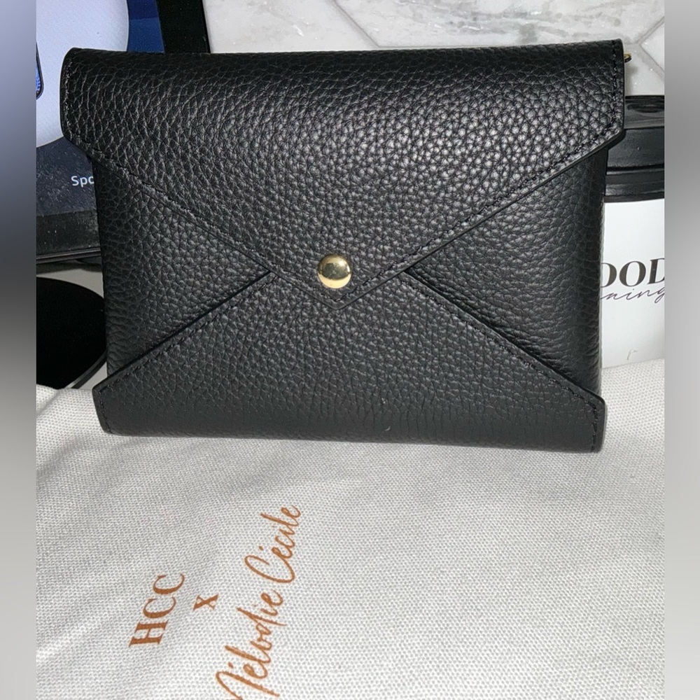 DUYP TOGO Leather-Envelope trip-Clutch Set (3) - BLACK - NEW - Picture 6 of 12